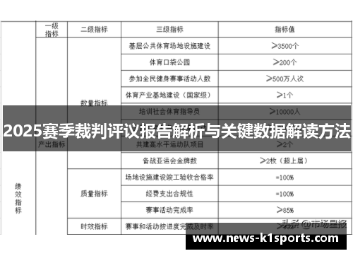 2025赛季裁判评议报告解析与关键数据解读方法
